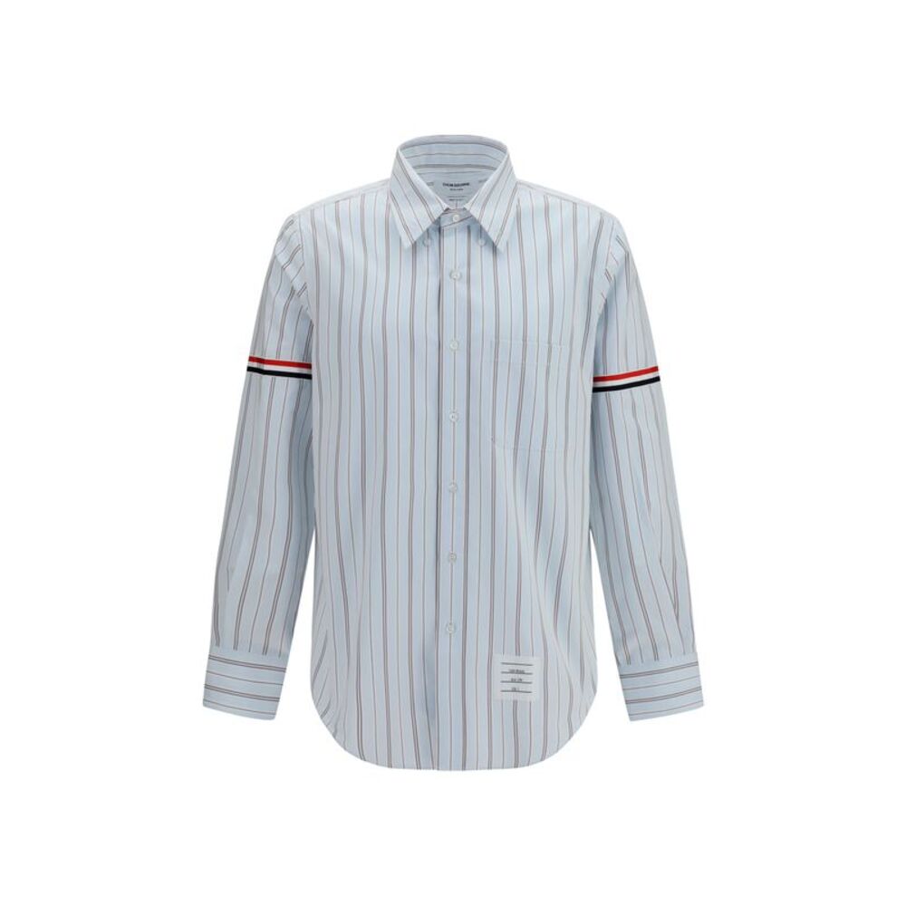 Thom Browne Men Fine-Striped Grosgrain Poplin Shirt